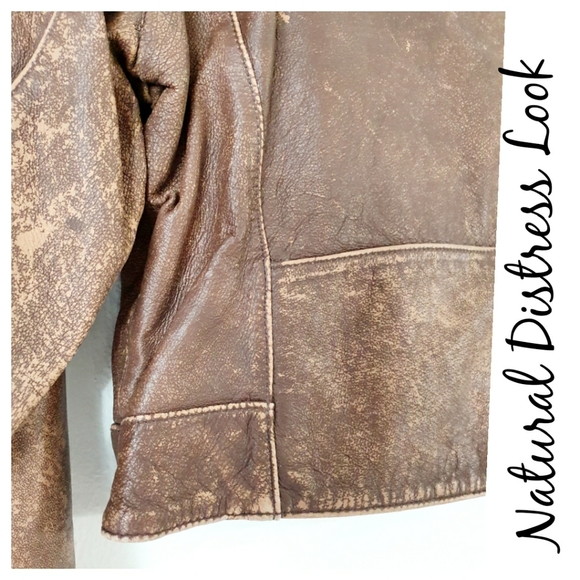 Genuine Leather Brown Cropped Jacket - Picture 12 of 15